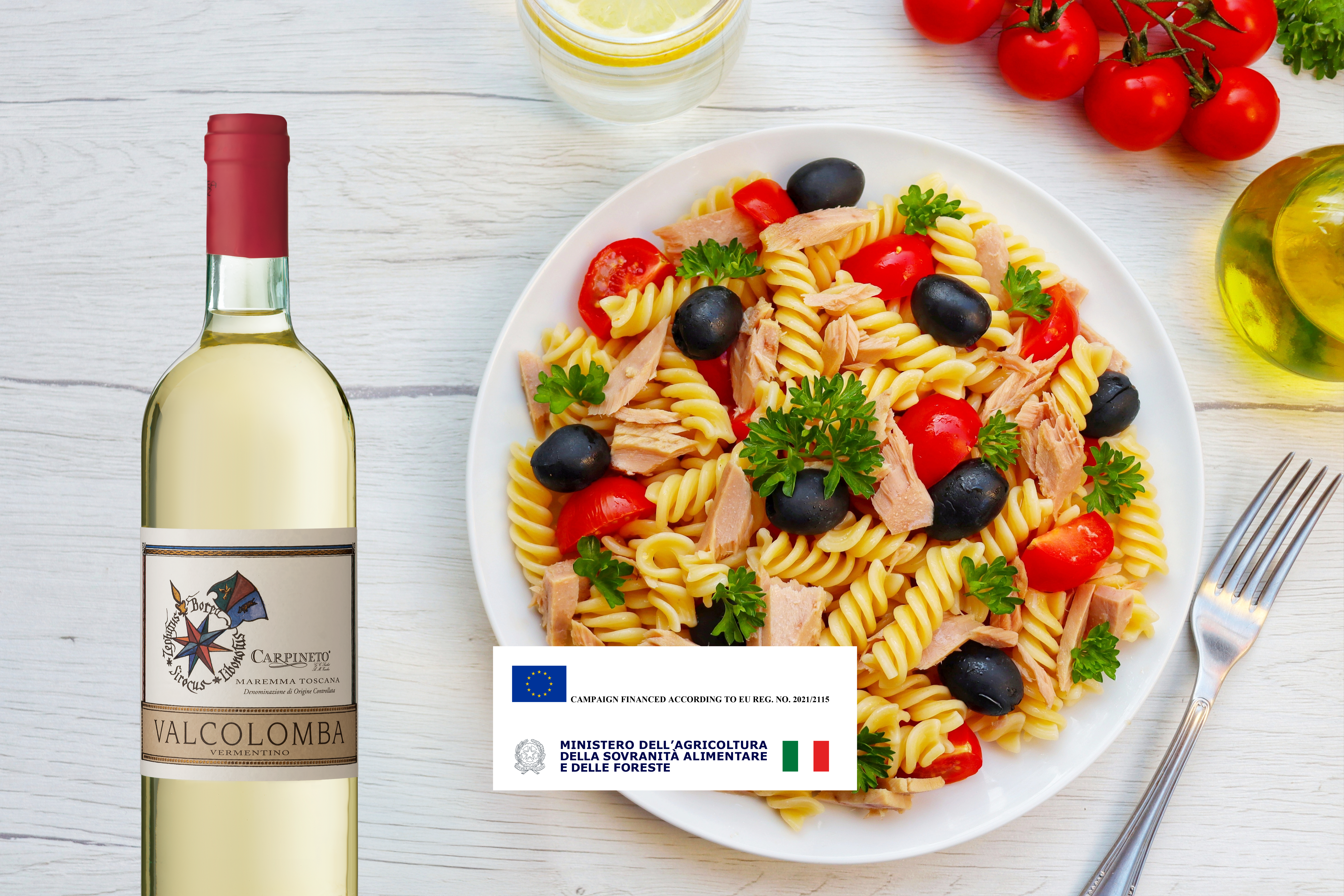 Pasta Salad and Vermentino Valcolomba, the perfect match for your summer
